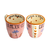 Taza ¨Eres la mejor compañera de aventuras ❤ llantos y risas¨ Conica