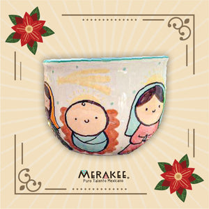 TAZA CHOCOLATERA FELIZ NAVIDAD NACIMIENTO