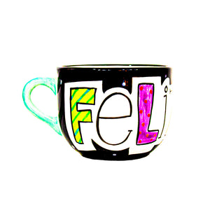 Taza ¨Feliz día¨ chocolatera