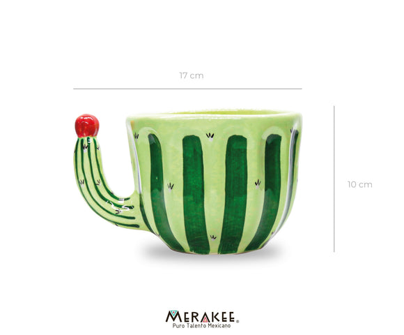 TAZA CACTUS VERDE