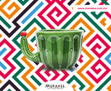 TAZA CACTUS VERDE OLIVO