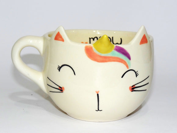 TAZA CHOCOLATERA GATICORNIO ARCOIRIS 