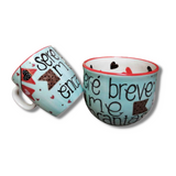 Taza "Seré breve, me encantas"