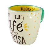 TAZA CON UN CAFE Y UNA SONRISA TODO ES POSIBLE