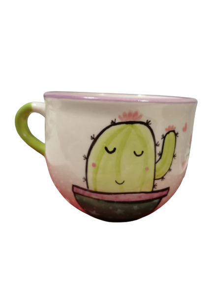 TAZA CHOCOLATERA CACTUS