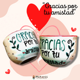 Taza "Gracias por tu amistad" chocolatera